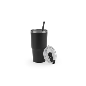 JOYNER M. Gobelet de voyage compact en acier inoxydable (91% recyclé) avec double paroi isolée sous vide et finition mate 600 mL 9
