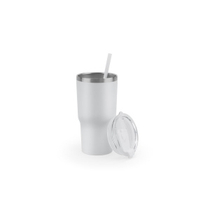 JOYNER M. Gobelet de voyage compact en acier inoxydable (91% recyclé) avec double paroi isolée sous vide et finition mate 600 mL 11