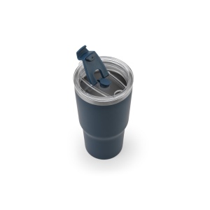 JOYNER M. Gobelet de voyage compact en acier inoxydable (91% recyclé) avec double paroi isolée sous vide et finition mate 600 mL 12