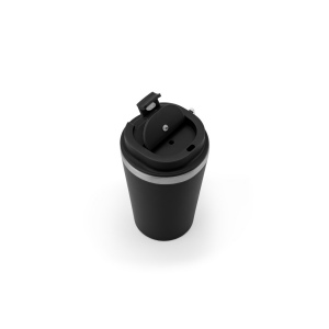 SPITZ. Gobelet de voyage en acier inoxydable (90 % recyclé) et paroi extérieure en PP, avec finition mate 440 mL 7