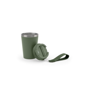 SPITZ. Gobelet de voyage en acier inoxydable (90 % recyclé) et paroi extérieure en PP, avec finition mate 440 mL 17