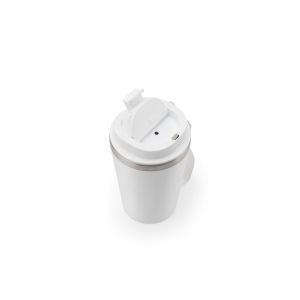 SPITZ. Gobelet de voyage en acier inoxydable (90 % recyclé) et paroi extérieure en PP, avec finition mate 440 mL 10