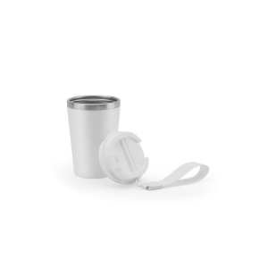 SPITZ. Gobelet de voyage en acier inoxydable (90 % recyclé) et paroi extérieure en PP, avec finition mate 440 mL 11