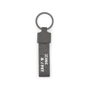 RAVEN. Porte-clés de forme rectangulaire en métal et pet recyclé (30% recyclé) 3