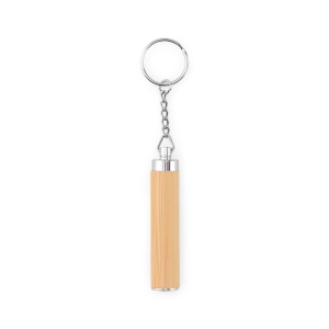 RACHEL. Porte-clés en bambou et ABS avec lampe torche LED 3