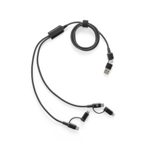 BERTOZZI. Câble USB ultra rapide 6 en 1 en aluminium recyclé (20 %) et PET recyclé (4 %) 2