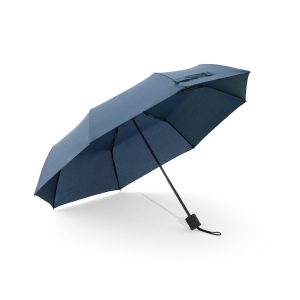 AIDEN. Parapluie 21" en polyester recyclé (100% rPET) pongé 190T, pliable en 3 parties 3