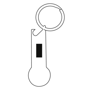 Porte clés décapsuleur jeton NO COIN 7