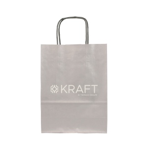 Sac papier argent anses torsadées 3