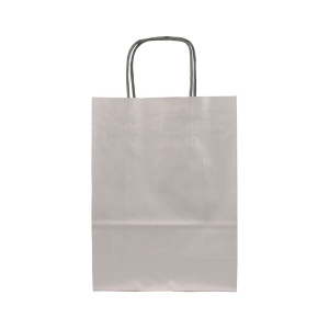 Sac papier argent anses torsadées 4