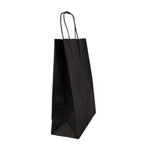 Sac papier noir anses torsadées 4
