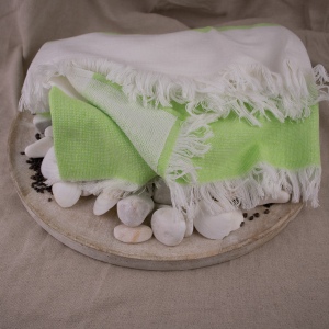 Fouta rayée bicolore 7