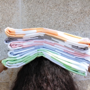 Fouta rayée bicolore 9