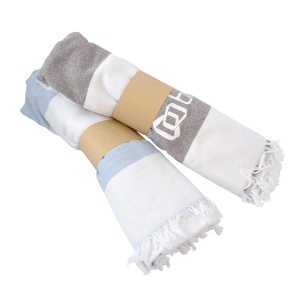 Fouta rayée bicolore 14