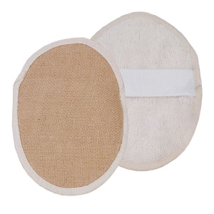 Gant de toilette en jute