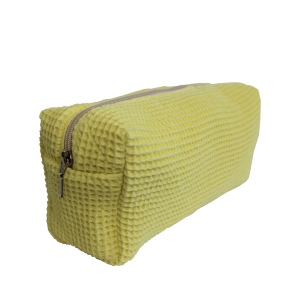 Trousse rectangulaire en coton nid d'abeille 4