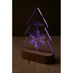 Woodify Xmas Trophée lumineux LED sapin 3