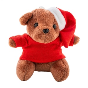 Julnalle Porte-clés ourson de Noël en peluche 3