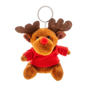 Julren Porte-clés renne de Noël en peluche 2