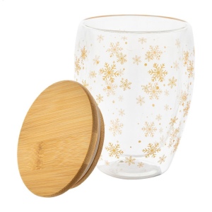 Bostro Tasse de Noël en verre thermos 3