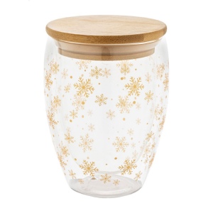Bostro Tasse de Noël en verre thermos