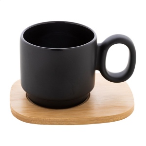 Kaguya Mug en céramique avec plateau en bambou 3