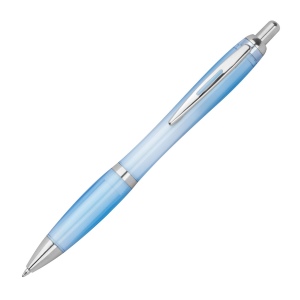 Stylo à bille en RPET transparent JASMIN