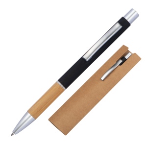 Stylo en aluminium et bambou WILHELMINA 2