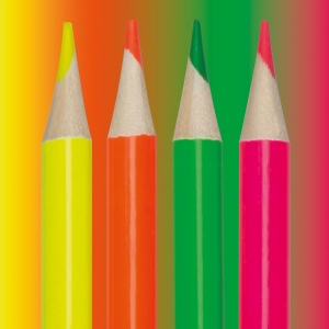 Set de surligneurs néon et crayons de couleur ASHLEY 8