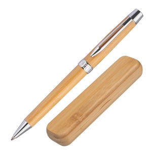 Stylo bille twist en bambou dans un étui ROSEMARY 2