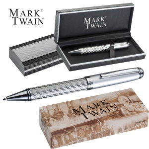 Stylo bille "Mark Twain" design carbone AURORA