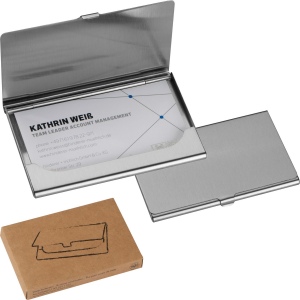 Étui pour cartes de visite en métal mat TINA