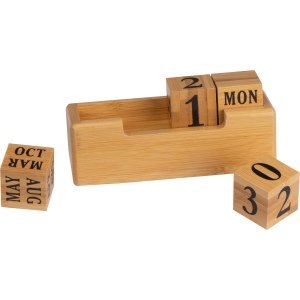 Calendrier de bureau en bambou ANNABELLE 3