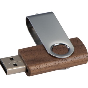 Clé USB Twist avec corps en bois foncé 8GO RUTA