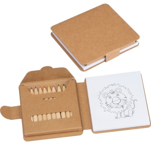 Cahier de coloriage avec 12 crayons de couleur RUFUS 2