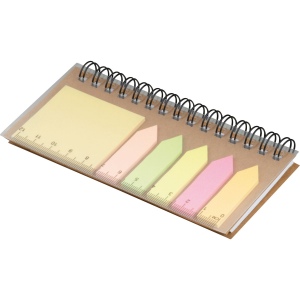 Set de notes adhésives avec bloc-notes à spirales ZOE 3