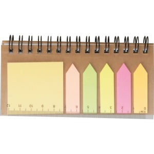 Set de notes adhésives avec bloc-notes à spirales ZOE 6