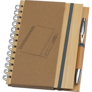 Carnet A5 avec couverture bambou FRANCESCA 11