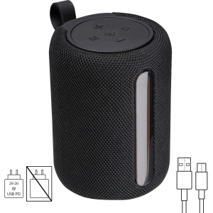 Haut-parleur avec lumière LED, rond GRETA