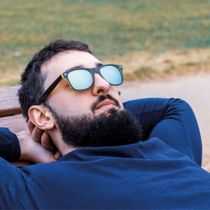 Lunettes de soleil bicolor et verres étamés ILONA 33