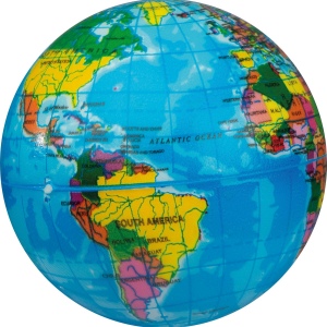 Balle anti-stress globe RAPHAEL 6