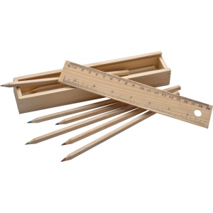 Coffret en bois avec crayons de couleurs ADELE 3