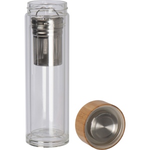 Bouteille avec couvercle en bambou (420 ml) HENDRIK 3