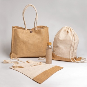 Gymbag avec fond en jute EWELINA 5