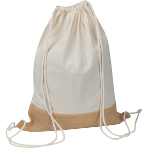 Gymbag avec fond en jute EWELINA