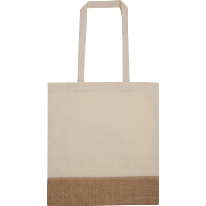 Sac à provisions avec fond en jute et cotton DOREEN 3