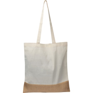 Sac à provisions avec fond en jute et cotton DOREEN