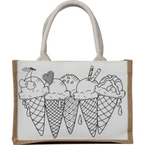 Sac en coton en jute à colorier ELISA 3