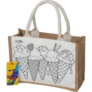 Sac en coton en jute à colorier ELISA 2