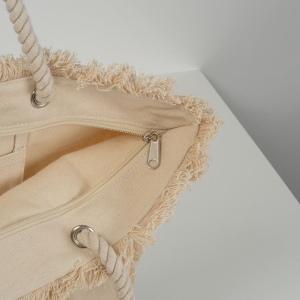 Sac de plage avec fond en jute et cordelette RICARDA 7